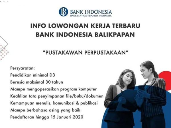 Lowongan Bank Indonesia Balikpapan