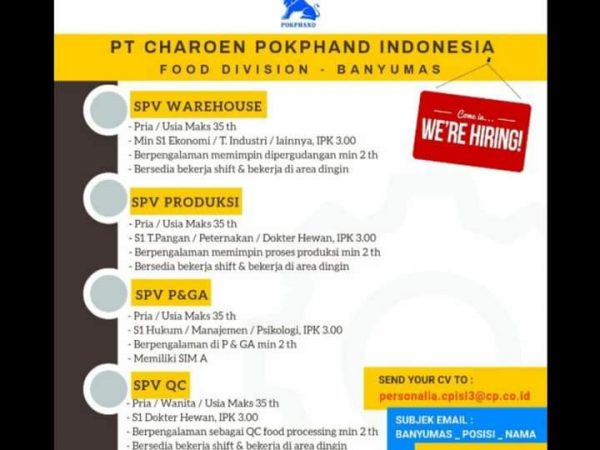 Karir Akuntansi - PT Charoen Pokphand Indonesia