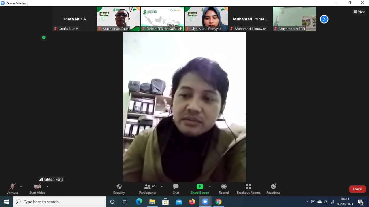 Prodi Manajemen selenggarakan Sharing Session Magang Work From Home bersama magangjogja.com