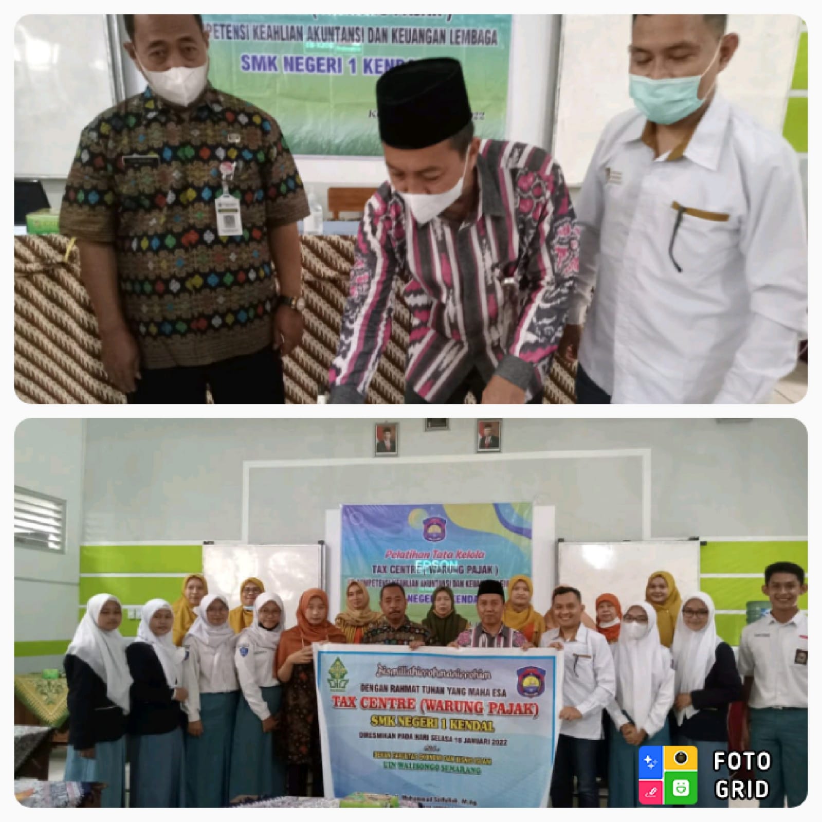 DEKAN FEBI UIN WALISONGO RESMIKAN  TAX CENTER BINAAN UNTUK SMK N 01 KENDAL