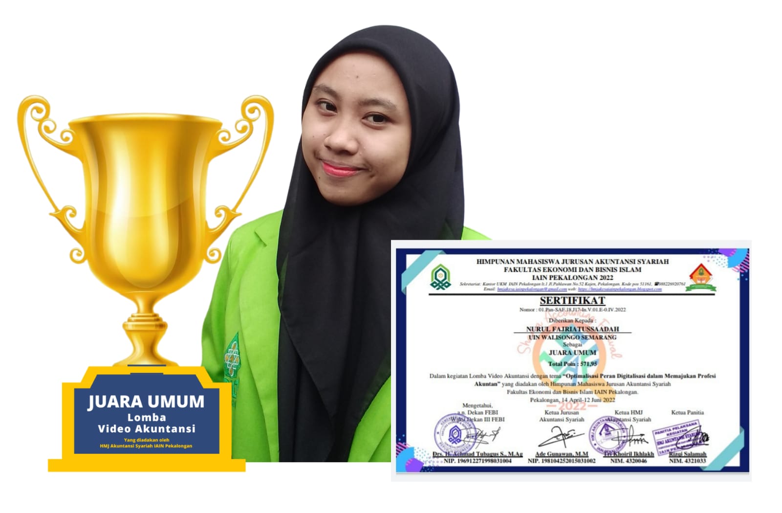 Mahasiswa Akuntansi Syariah FEBI UIN Walisongo Raih Juara Umum Nasional Pembuatan Video Akuntansi