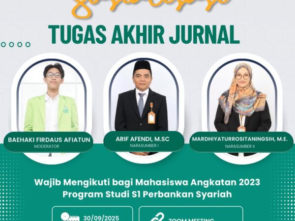 Sosialisasi Artikel Jurnal terindeks sebagai Pengganti Skripsi di Prodi Perbankan Syariah UIN Walisongo
