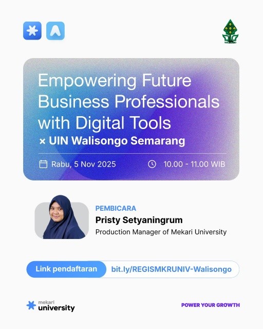 FEBI UIN Walisongo dan Mekari Jalin Kerja Sama Gelar Webinar “Empowering Future Business Professionals with Digital Tools”