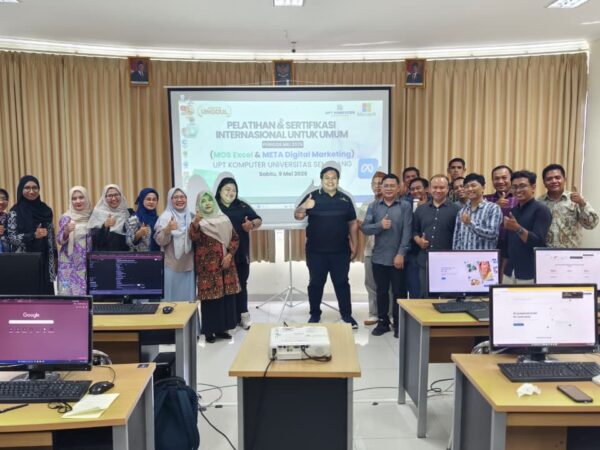 Guna meningkatkan kompetensi Dosen, Dosen Prodi Perbankan Syariah & Dosen lain di FEBI UIN Walisongo Ikuti Ujian Kompetensi Internasional Meta dan MOS